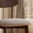 thumbnail image 3 of Upholstered Dining Chairs,  Solid FAS Grade North American Oak, 100% Natural Dirt-Free Hardwood, Comfortable Wooden Chairs for Dining Table or Living Room, Walnut + Fog Gray, 3 of 7