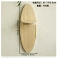 thumbnail image 2 of WEUVEB Oval Wooden Wall Shelf 1 Piece - Minimalist Home Decor Display Rack for Living Room, Bedroom, Office, 2 of 8