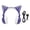 Purple, variant on BIMZUC Cat Ear Bluetooth Headset Stereo Cute High Sensitivity Built in Mic Adjustable LED Kids Headset with 3.5mm Cable Yellow 9.06 inches / 23 cm