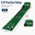thumbnail image 5 of Himonut Golf Putting Mat, Indoor Putting Green with Ball Return, 8 ft Golf Practice Mat for Home & Office, 5 of 7