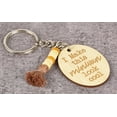 thumbnail image 6 of Inkdotpot Funny Keychain I Make This Minivan Look Cool Wood Engraved Keychain Mom Keychain, 6 of 6