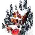 thumbnail image 3 of Christmas Snow Scene Village Light up House Miniature, 3 of 10