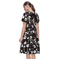 thumbnail image 2 of Bixox Robe d'Été à Manches Courtes pour Femmes Robe Ample Longueur Genou avec Poches-Squelette, 2 of 7