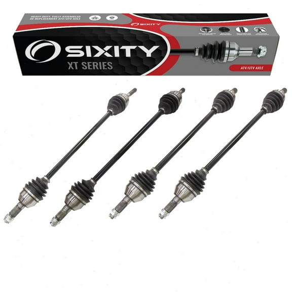 4 pc Sixity XT Front Rear Left Right Axles compatible with Can-Am Maverick X3 Max X RS Turbo R 2017-2021