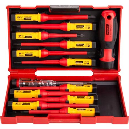13-piece VDE insulated electric screwdriver set for high voltage 1000 V AC