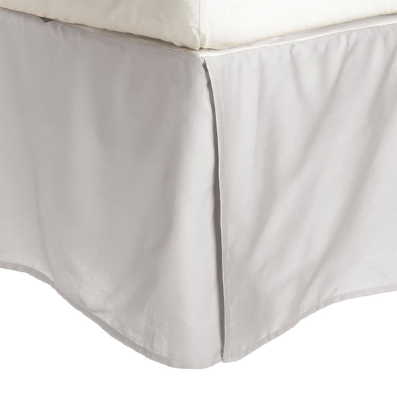 Superior 300 King 100% Premium Combed Cotton Solid Bed Skirt Light Grey / Twin