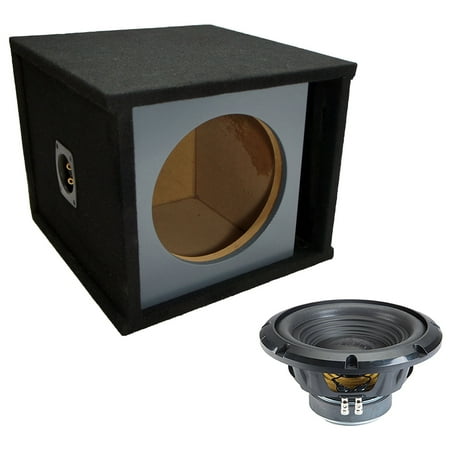 Alpine Universal Vented Paintable Single 10" W10S4 Loaded Subwoofer Sub Box Enclosure 250W RMS 4 Ohm