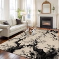 thumbnail image 2 of Chinese Area Rugs 6'x9', Washable Small Throw Rugs for Kitchen Dining room, Black White Tree Flowers Traditional Ink Painting Indoor Outdoor Rug Non-Slip Low Pile Carpet Runner Reversible Floor Mats, 2 of 8