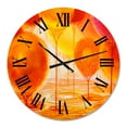 thumbnail image 2 of Designart 'Colourful Ornamental Trees Ii' Modern Wall Clock, 2 of 5