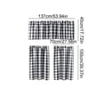 thumbnail image 3 of 3 Piece Kitchen Curtain Set, Heat Insulating Window Drape, Filtering Light Curtain, Dustproof Window Treatment for Kitchen Sink Basement Home Window Decoration, 3 of 6