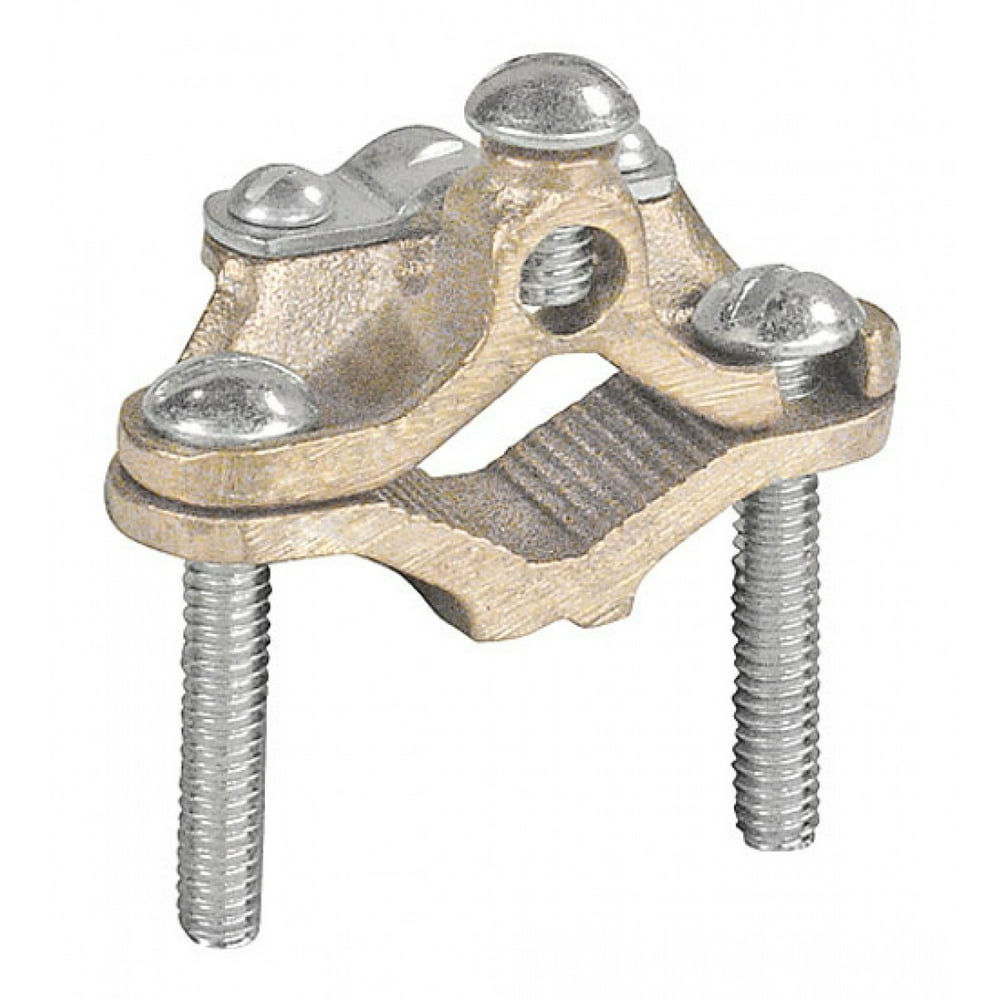 2 Pcs, Bronze Ground Clamp for Armored Ground Cable & Pipe Size 1/2 to