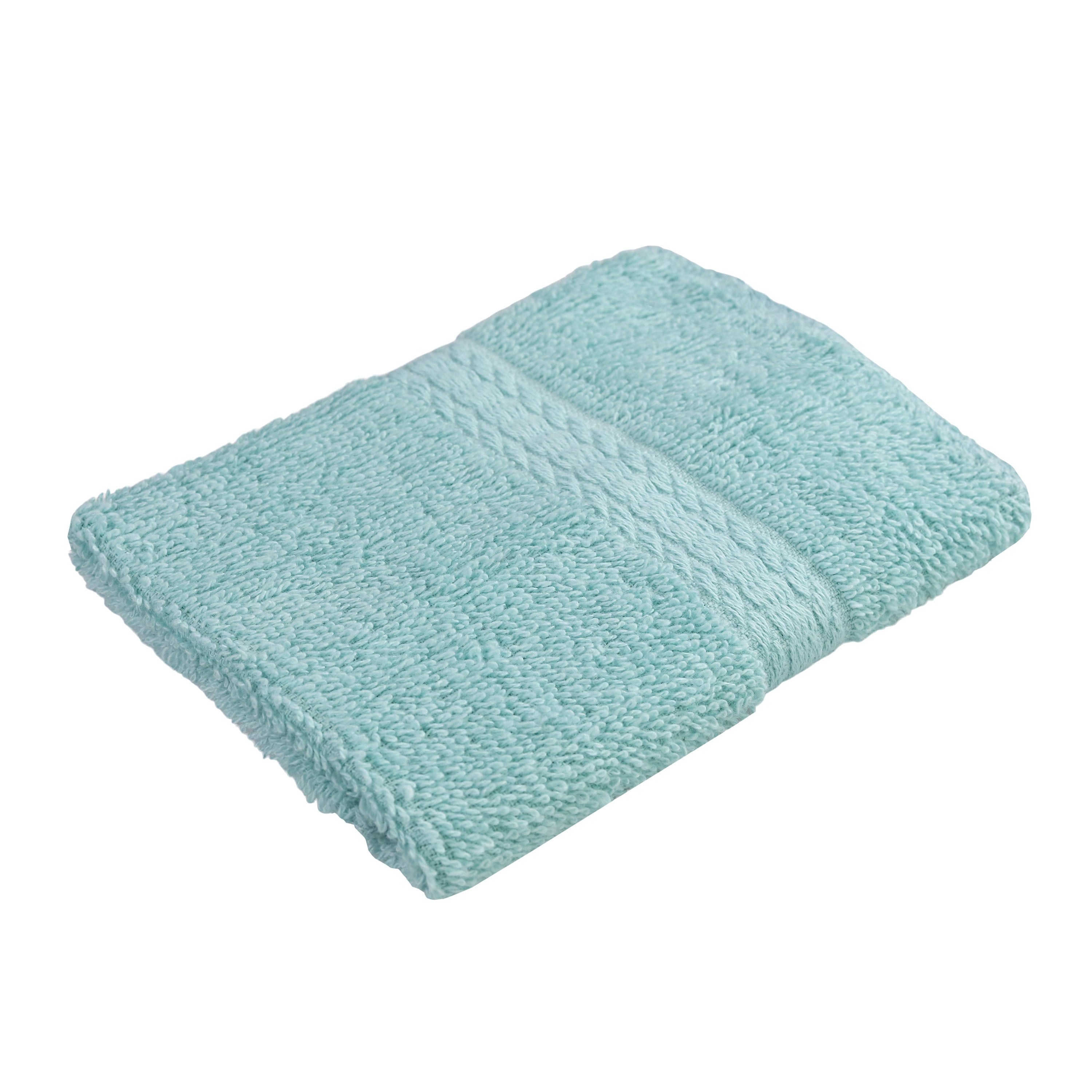 MAINSTAYS BASIC SOLID WASH CLOTH AQUA