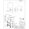 thumbnail image 6 of Westbrass WAS01-20 Hi-Arc 2-Handle Kitchen Faucet with Side Sprayer, Satin Nickel, 6 of 6