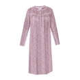 thumbnail image 7 of Aria Women’s Long Sleeve Strech Velour 44" Sleepwear Gown with Braided Trim, Sizes XS-5X, 7 of 7