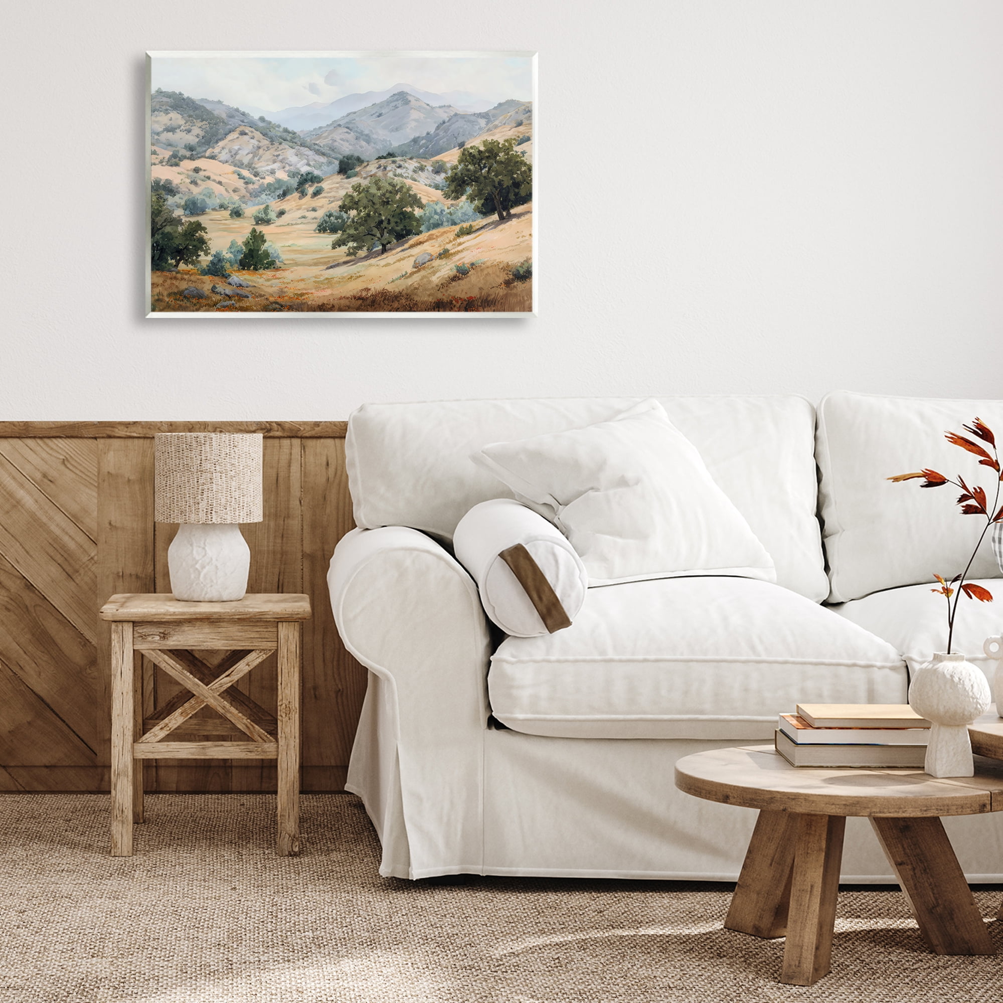 Stupell Industries Mountains and Trees Valley View Wall Plaque Art, design by Petal Prints Design