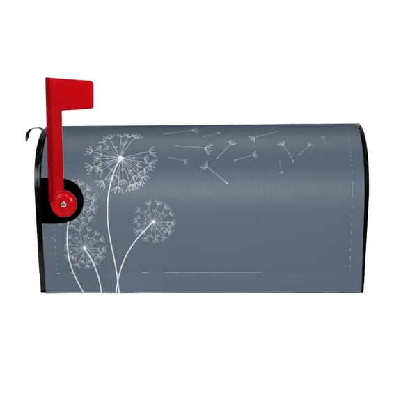Naloa White Dandelion Mailbox Covers Magnetic Post Box Cover Post Letter Box Cover Garden Decor-21x18 in