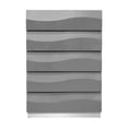 thumbnail image 4 of Best Master Leon 5-Drawer Poplar Wood Bedroom Chest in Gray High Gloss, 4 of 4