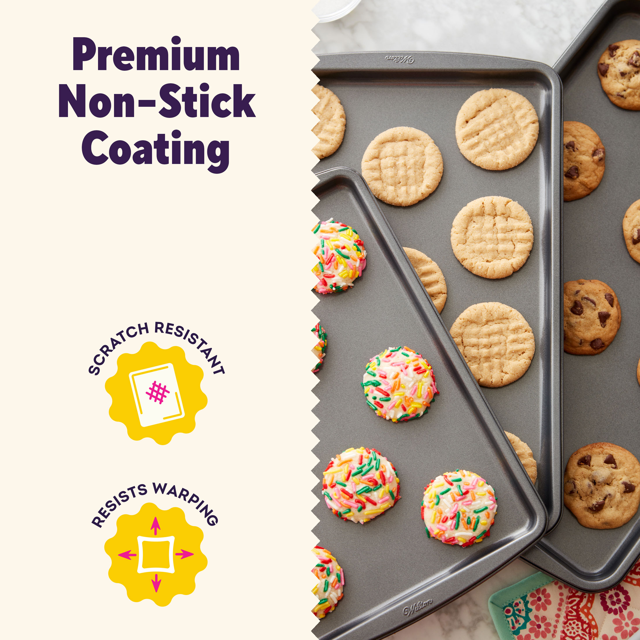 Wilton Premium Non-Stick Cookie Sheet Pan Set, 3-Piece photo 5