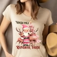 thumbnail image 4 of North Pole Reindeer Farm T-Shirt | Santa and Reindeer Graphic Tee, Black, Size 3XL, 4 of 6