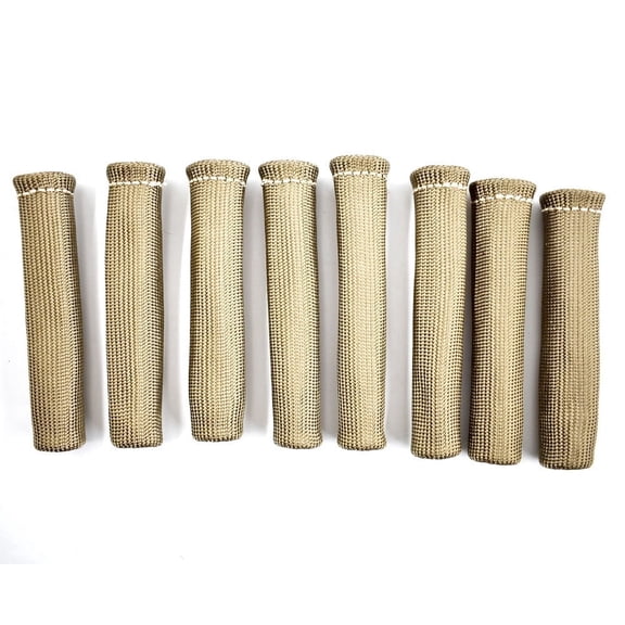 ALL-CARB 8 Pieces Titanium Spark Plug Wire Boots 1800 Degree High Temperature Heat Shield Protector Sleeve Replacement for SBC BBC 350
