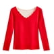 thumbnail image 1 of Sonducket Camisa térmica Ropa interior de invierno Ropa de abrigo Moda Tamaño compacto Lavable Top Lencería larga Suministros para mujeres flexibles al Ropa interior Rojo SG Sonducket AP013685-05, 1 of 6