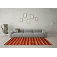 thumbnail image 3 of Ahgly Company Indoor Round Abstract Orange Modern Area Rugs, 6' Round, 3 of 4