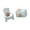 Sea Star, variant on deevoka 2 Pieces Beach Nautical Theme Mini Chair and Chest for Home Child Room Vanity Sea Star