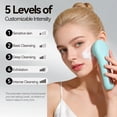 thumbnail image 3 of Rechargeable Silicone Facial Cleansing Brush for Women & Men - 5 Modes Waterproof Face Scrubber with Heat Massage, Deep Cleansing & Exfoliating Electric Face Brush (Green), 3 of 9