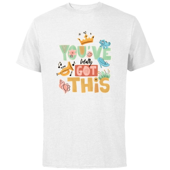 Disney Tangled Pascal You’ve Totally Got This - Short Sleeve Cotton T-Shirt for Adults - Customized-White