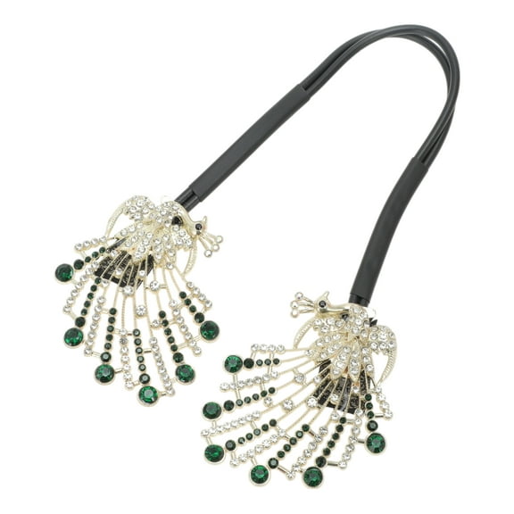 Unique Bargains 1 Pc Grace Peacock Hair Clips for Home Green