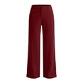 thumbnail image 6 of Aezemi Corduroy Straight Leg Pants Womens Button Elastic Waist Casual Work Pants for Women Fashion Comfy Dressy Business Casual Winter Fall Long Trousers with Pockets S, 6 of 7
