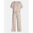 thumbnail image 4 of Way to Celebrate Women's Hacci Knit Short Sleeve Sleep Top, Sizes XS to 3X, 4 of 4