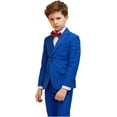 thumbnail image 3 of Yumcute  Boy Suits 5 Piece Slim Fit Suit for Kids Toddler Formal Set Wedding Ring Bearer Outfit 6, 3 of 13