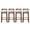 Counter Stool - Ivory (Set of 4)+6, variant on YANGXUN Set of 2 Rubberwood Low Back Bar Stools Walnut Frame with White Foam Padded Round Fabric Seats for Kitchen Island Home Bar Dining Room