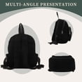 thumbnail image 3 of Zhengup Small Mini Backpack for Women,Corduroy Tiny Backpack,Fashion Cute Bookbag Backpack Purse,Black, 3 of 6