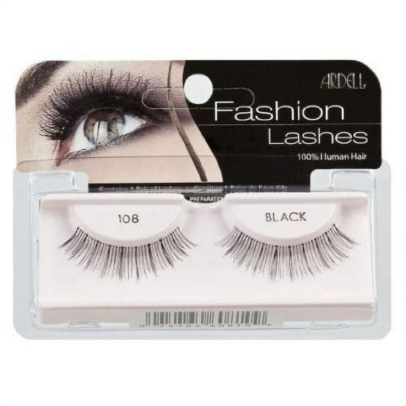 Ardell False Eyelashes, Black, 108, 1 Pair