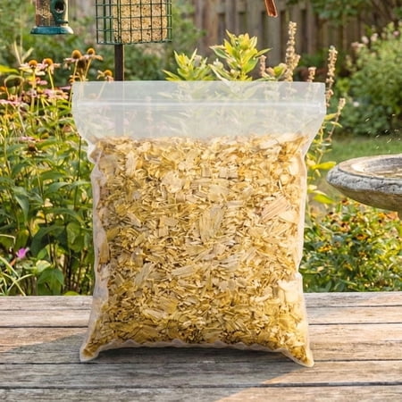 Bird Habitats Gallon Bag of Wood Chips - Eastern White Pine Nesting Material for Birds - Ideal for Owls, Woodpeckers, Kestrels, Chickadees - Better Than Sawdust - 12"x12"x3", 1 lb - 1-Year Warranty