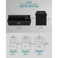 thumbnail image 6 of SONGMICS 43.3" Folding Storage Ottoman Bench Ottoman With Storage 660 lb Load Capacity for Living Room Ink Black, 6 of 6