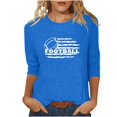 thumbnail image 1 of Blouses pour Femmes T-Shirt Imprimé Manches 3/4 Blouse Col Rond Décontracté, Blouses pour Femmes T-Shirts pour Femmes, Blouses pour Femmes Décontractées, 1 of 5