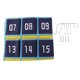 thumbnail image 1 of Aula de bolsillo numerada para teléfonos (30 bolsillos, bolsillos azules) Afortunado Sencillez, 1 of 1