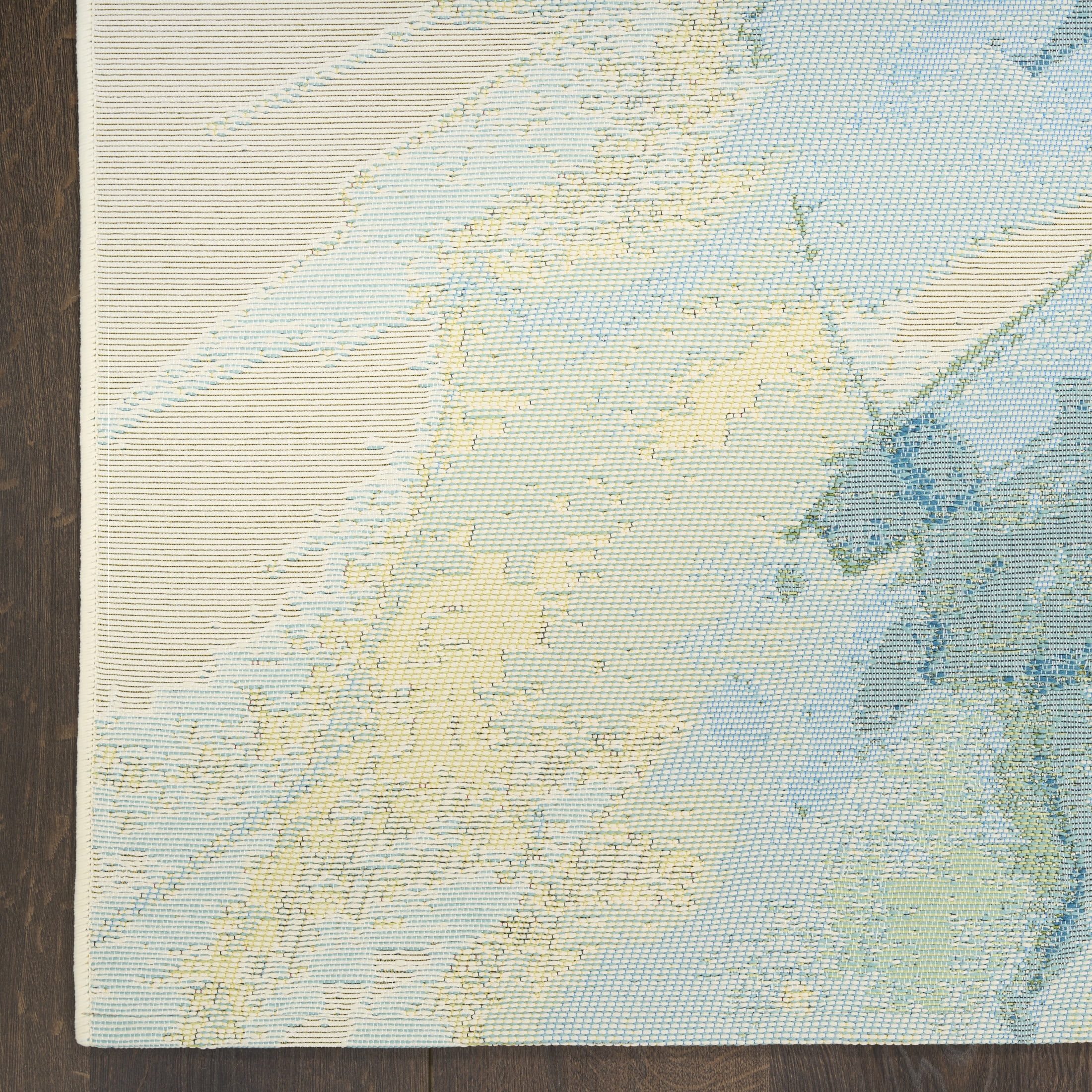 Nourison Color Splash 7'10" x 9'10" Ivory Blue Modern Rug