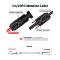 thumbnail image 4 of Tonton 10FT 10AWG Solar Panel Extension Cable, 6mm&Acirc;&sup2; Flat Solar Cable with Male and Female Solar Connector Adapters, IP67 Weatherproof, for RVs, Roofs, Boats, Auto Vehi, 4 of 9