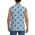 thumbnail image 4 of Lsque Brown French Bulldog Print Men's Cotton Blend Sleeveless Muscle Shirts (S-3XL)- Moisture Wicking, Odor Protection, UPF 30+,Medium, 4 of 8