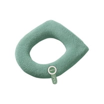 Szbaoan Universal Toilet Seat Cover Knitted Washable Cushion O Shape for All Seasons Household Bathroom Commode Soft Fleece Fabric Anti-Slip Elastic Design for Standard Elongated Toilet Seats