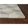 thumbnail image 2 of 3' x 5' Ivory or Grey Geometric Wool Area Rug, 2 of 5