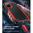 thumbnail image 4 of LeYi Samsung Galaxy S20 FE Case with [2 Pack] Screen Protectors, 4 Corners with Airbags, Non-Slip Textured Grip Bumper Support Wireless Charging Drop Resistant Samsung S20 FE 5G Case - Red, 4 of 8