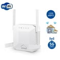 thumbnail image 2 of WiFi Extender Signal Booster, WiFi Booster, WiFi Extender, 360 ° Full Coverage Four Antennas Covers Up to 2500 Sq. FT, Dual Band WiFi Repeater, White, 2 of 7