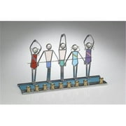 Judaica Kingdom SF-BB-SM-9798-4 Hanukkah Sports Menorahs - Swimmer Menorah Male Mixed Pastel Colors
