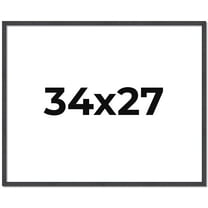 34x27 Rustic Brown Real Wood Picture Frame Width 0.75 inches | Interior Frame Depth 0.5 inches |