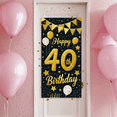 thumbnail image 5 of Black and Gold Glittery Happy 40th Birthday Banner Party Decoration Backdrop Photography Props for Birthday Parties Celebrations Events Decorations, 5 of 7